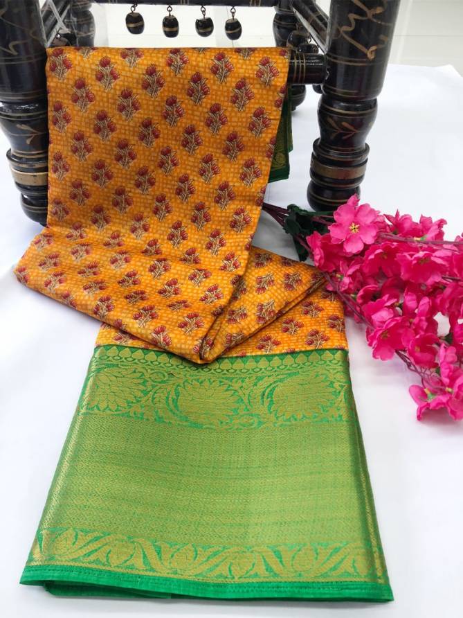 Kanchi Chanderi 9 Printed Cotton Fancy Ethnic Wear Latest Saree Collection